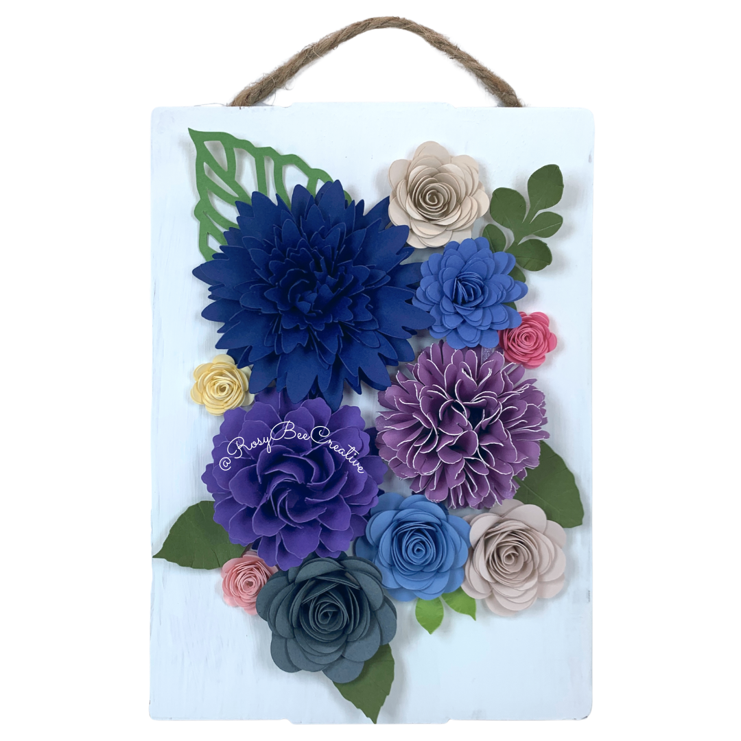 Floral Wall Decor | Paper Flower Wall Hanger | Spring Wall Decor