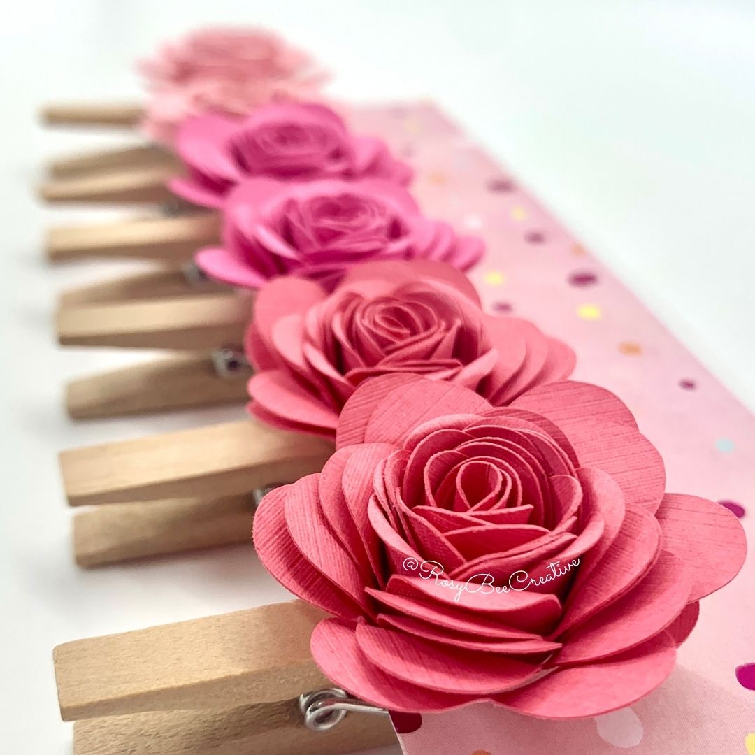 Paper Rose Clips | Photo Clips | Paper Rose Packs