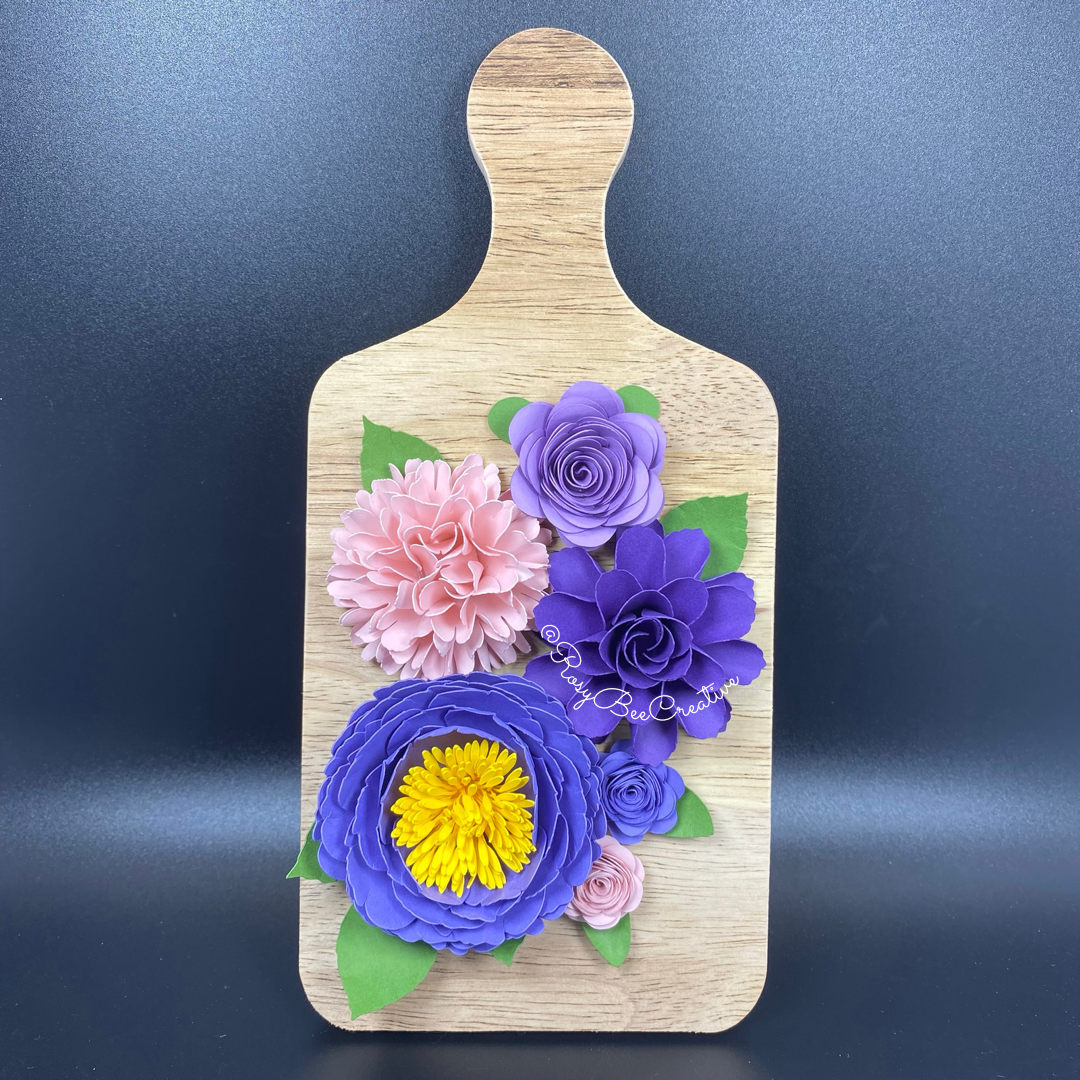 Mini Cheese Board Decor | Spring Flowers | Floral Decor