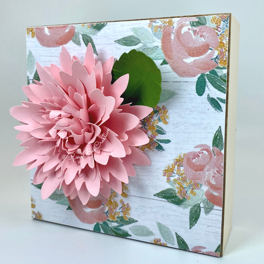 Spring Decor | Paper Flower Decor | Tray Decor Box