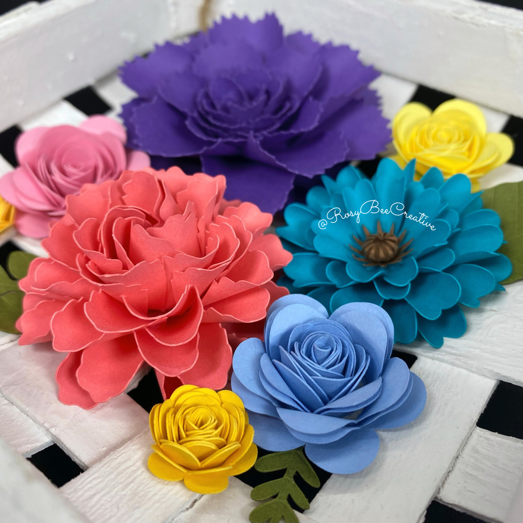 Spring Decor | Paper Flower Decor | Tobacco Basket