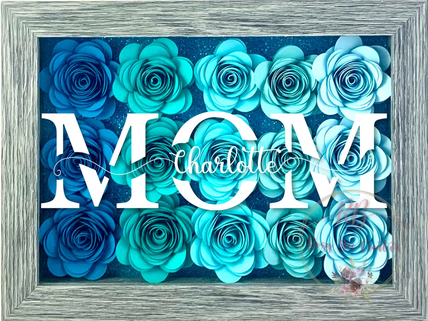 Ombré Paper Flower Shadow Box *Customizable*