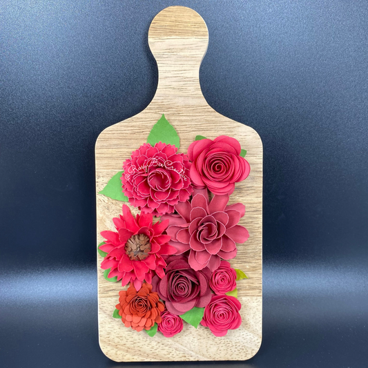 Mini Cheese Board Decor | Spring Flowers | Floral Decor