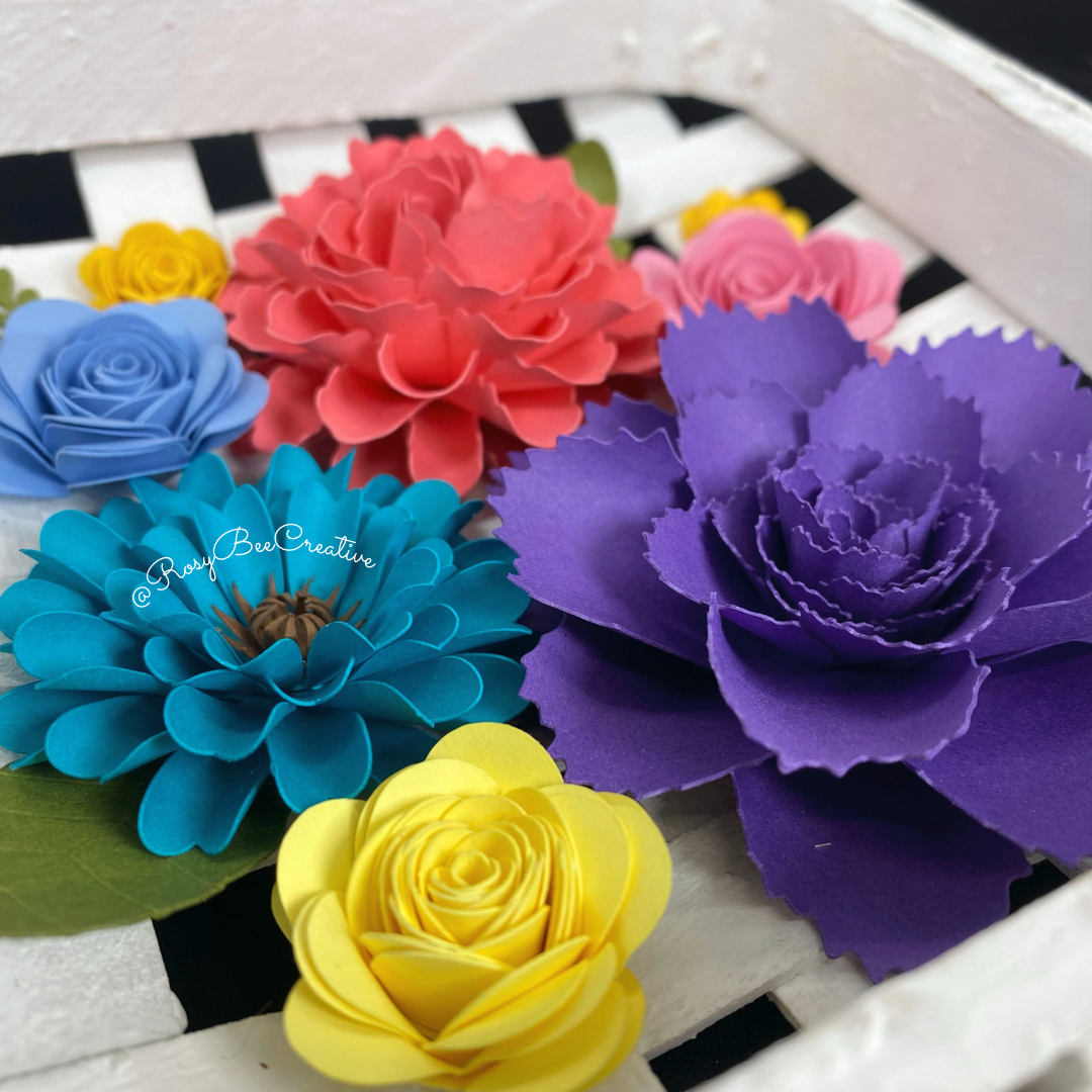 Spring Decor | Paper Flower Decor | Tobacco Basket