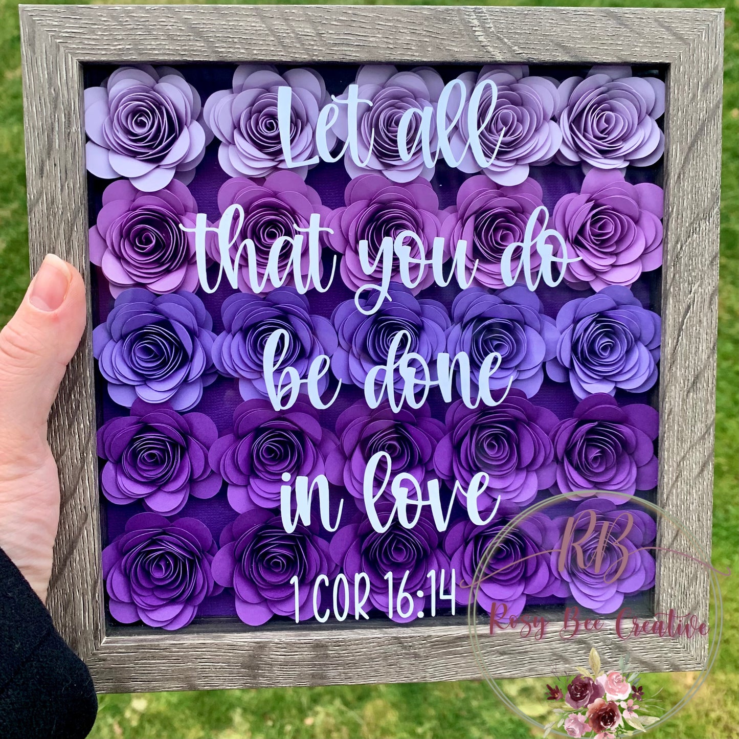 Ombré Paper Flower Shadow Box *Customizable*