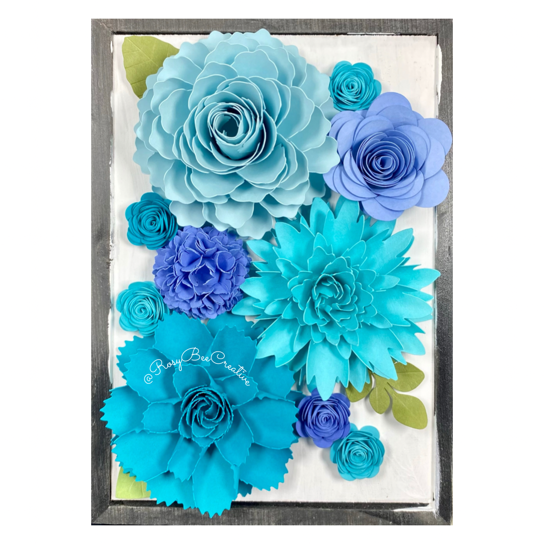 Spring Decor | Paper Flower Decor | Framed Floral Decor