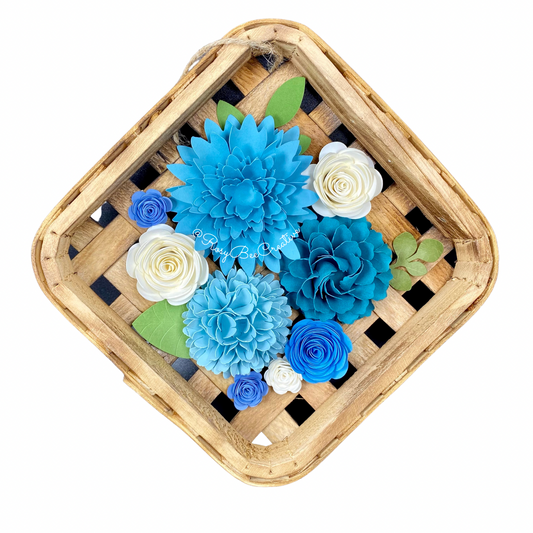 Spring Decor | Paper Flower Decor | Tobacco Basket