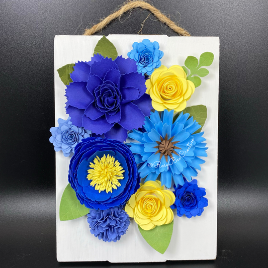 Floral Wall Decor | Paper Flower Wall Hanger | Spring Wall Decor