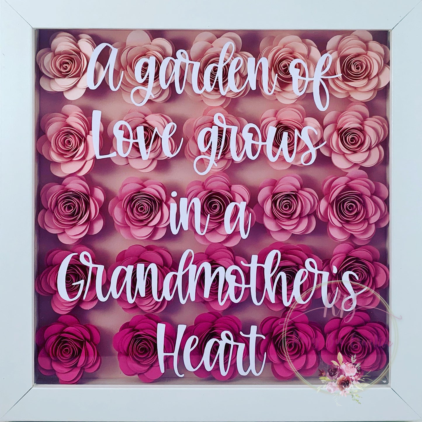 Ombré Paper Flower Shadow Box *Customizable*