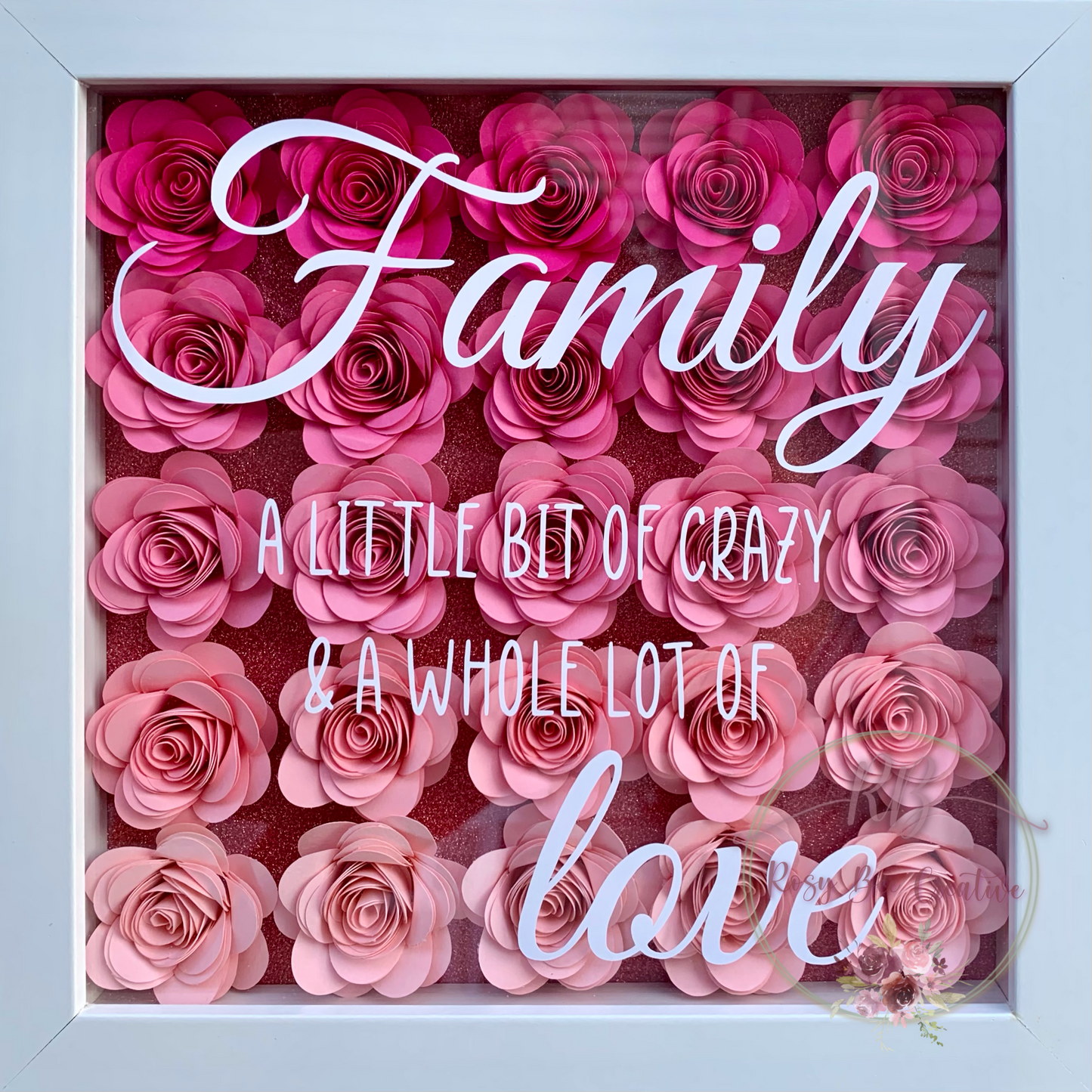 Ombré Paper Flower Shadow Box *Customizable*