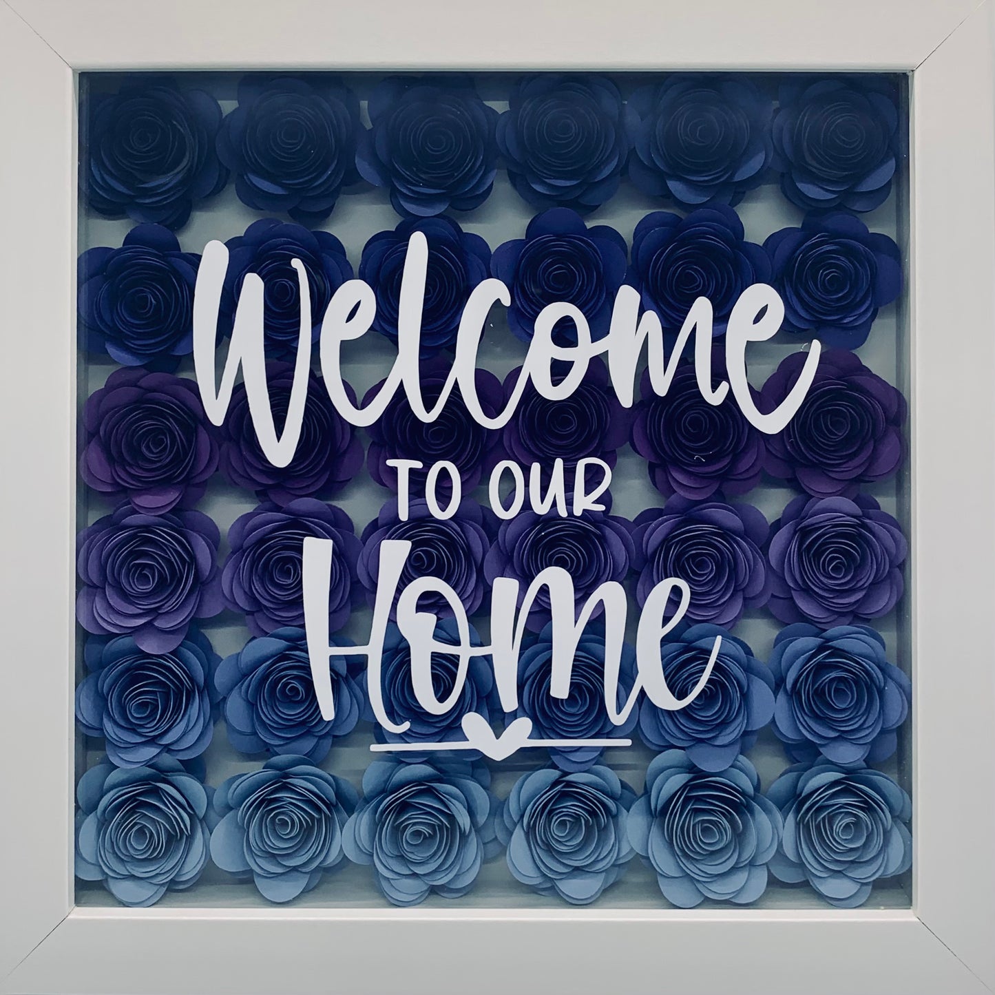 8x8 White Welcome to our Home