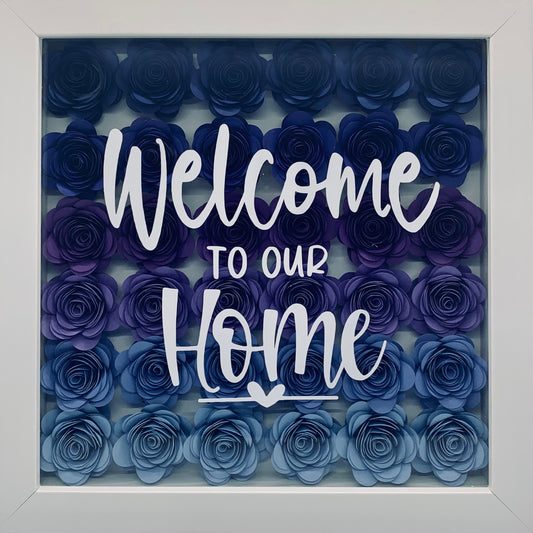 8x8 White Welcome to our Home