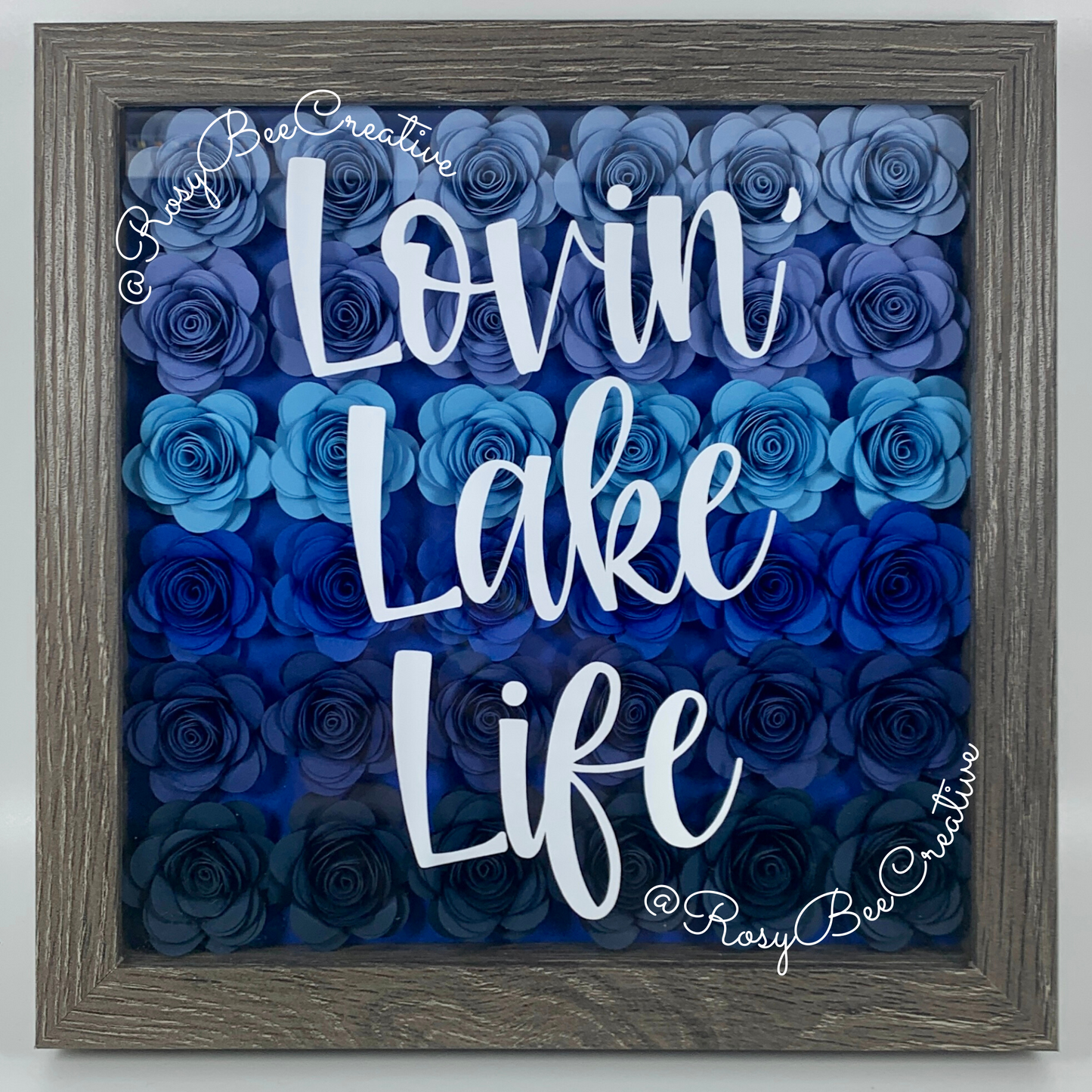 Ombré Paper Flower Shadow Box *Customizable*