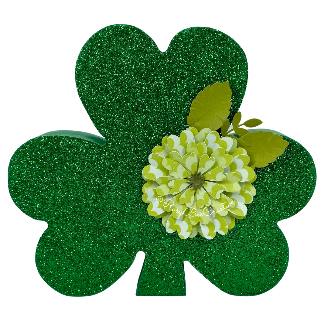 Shamrock Shelf Sitter | Glitter Shamrock | St. Patrick’s Day Shelf Decor